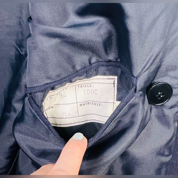 Vintage French Naval Double-Breasted Peacoat | Dark Navy | Likely Size L - Picture 8 of 13
